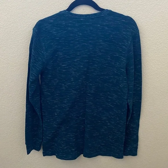 Marc Anthony Dark Blue Long Sleeve Henley. Size M. Slim Fit. - Picture 5 of 10